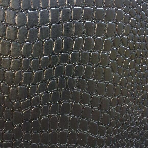 Elegant Silver and Black faux leather crocodile print insert Casa Cristina Tray. - Picture 2 of 8